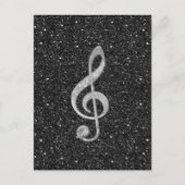 Carte Postale Cool argent parties scintillant effet brillant tre (Devant)