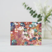 Carte Postale Cool, art tendance de motif fleuri romantique (Debout devant)