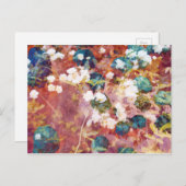 Carte Postale Cool, art tendance de motif fleuri romantique (Devant / Derrière)