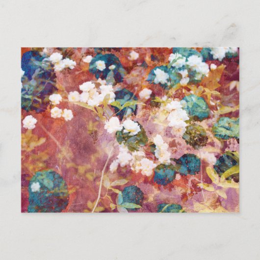 Carte Postale Cool, art tendance de motif fleuri romantique (Devant)