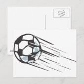 Carte Postale Cool balle de soccer rapide avec traînée (Devant / Derrière)