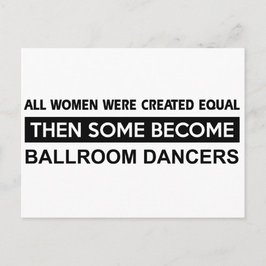 Carte Postale Cool Ballroom Dancing designs (Devant)