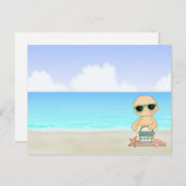 Carte Postale Cool Beach Baby ~ Neutral (Devant / Derrière)