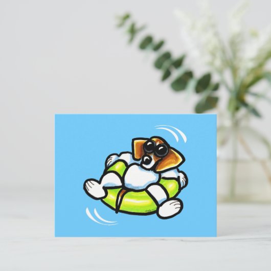 Carte Postale Cool Beagle Float Off-Leash Art™ (Debout devant)