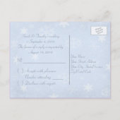 Carte postale cool Blue Winter Wedding R.S.V.P. (Dos)