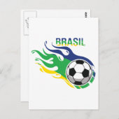 Carte Postale Cool Brasil Futebol (Devant / Derrière)