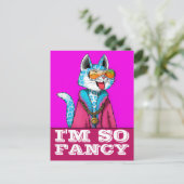 CARTE POSTALE cool CAT FUNNY FANCY ART (Debout devant)