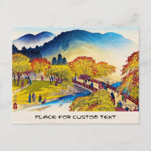 Carte Postale Cool chevalet de chute de montagne japonais paysag