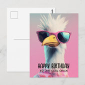 Carte Postale Cool Chic : l'aigle impertinent avec du style (Devant / Derrière)