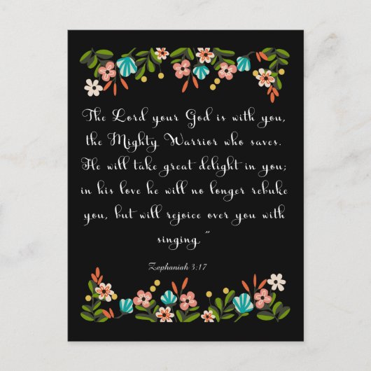 Carte Postale Cool Christian Art Zephaniah 3:17 (Devant)