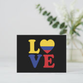 Carte Postale Cool Colombie Drapeau Amour (Debout devant)
