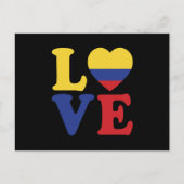 Carte Postale Cool Colombie Drapeau Amour (Devant)