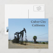 Carte postale cool Culver City/Oil Rig ! (Devant / Derrière)
