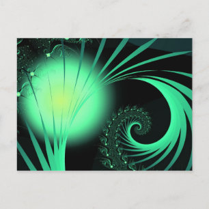 Carte Postale Cool Cute Motif Abstrait "Orb vert"