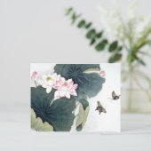 Carte Postale Cool d'art Lotus Leaf rose Flower (Debout devant)