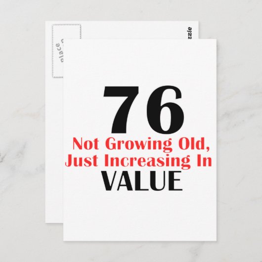 CARTE POSTALE COOL DE 76 ANS CONCEPTION ANNIVERSAIRE (Devant / Derrière)