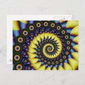 Carte Postale Cool de perception de profondeur Abstrait fin frac (Devant / Derrière)