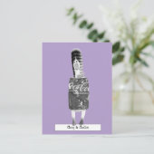 Carte postale cool de poulet en caoutchouc (Debout devant)