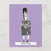 Carte postale cool de poulet en caoutchouc (Devant)