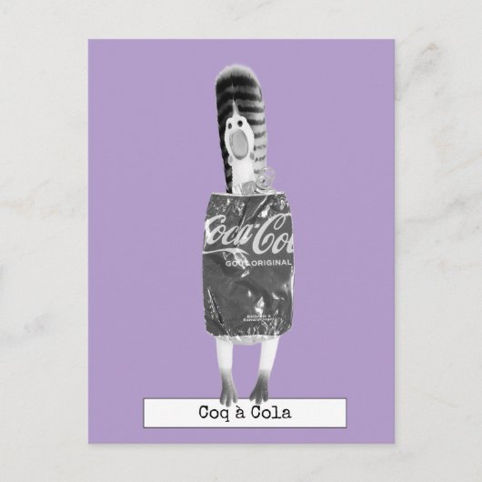 Carte postale cool de poulet en caoutchouc (Devant)