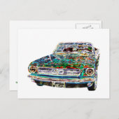 Carte postale cool de voiture (Devant / Derrière)