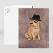 Carte Postale Cool drôle de piglet investigateur dessin animé (Devant / Derrière)