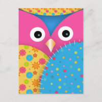 Cool drôle mignonne chouette tendance pois fleuris