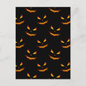 Carte Postale Cool effrayant Jack O'Lantern visage motif d'Hallo (Devant)
