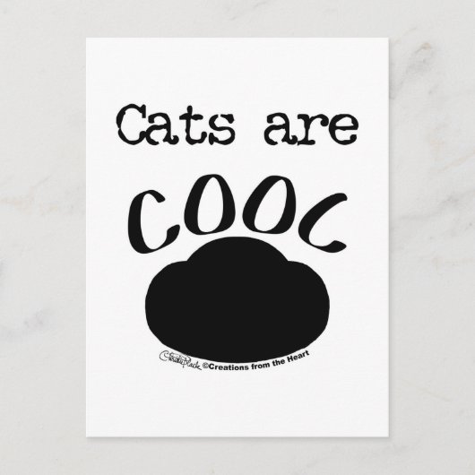 Carte Postale Cool Empreinte de patte (Devant)