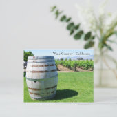 Carte postale cool en barrique de vin ! (Debout devant)