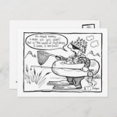 Carte Postale cool flyfishing (Devant / Derrière)