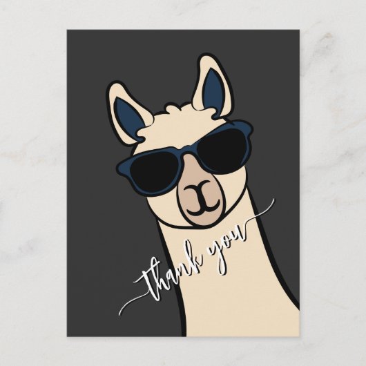 Carte Postale Cool Funny Llama avec lunettes de soleil Alpaca Me (Devant)