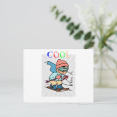 Carte Postale Cool Funny Skier | conceptions de ski | skier drôl (Debout devant)