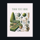 Carte Postale Cool Gardening Landscaping customizable Postcard<br><div class="desc">Cool Gardening Landscaping customizable Postcard</div>