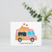 Carte Postale cool gaufre food truck ajouter du texte (Debout devant)