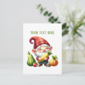Carte Postale Cool gnome mixed vegetables  farmer customizable (Debout devant)