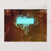 Cool Grunge Monogram Copper Paint Drift