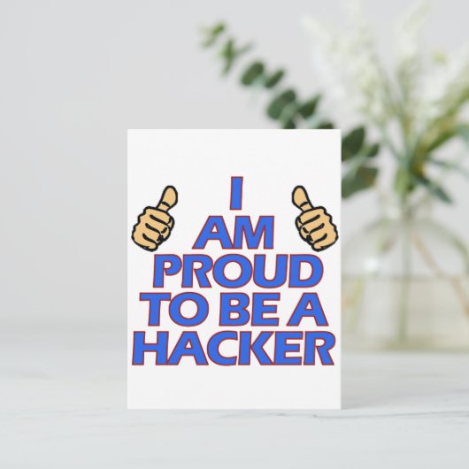 Carte Postale cool Hacker conceptions (Debout devant)