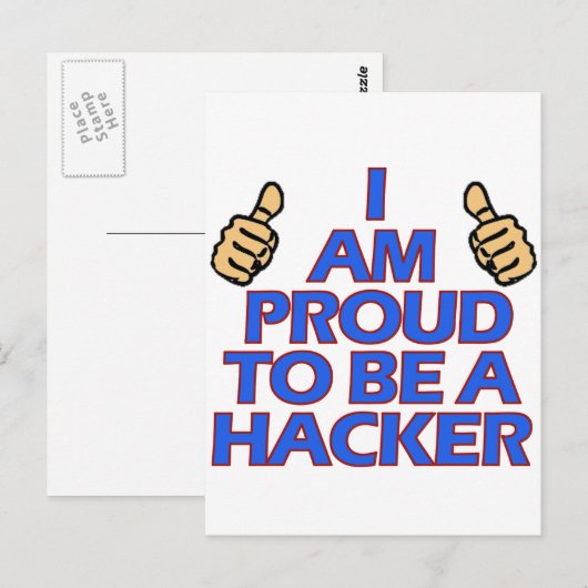 Carte Postale cool Hacker conceptions (Devant / Derrière)