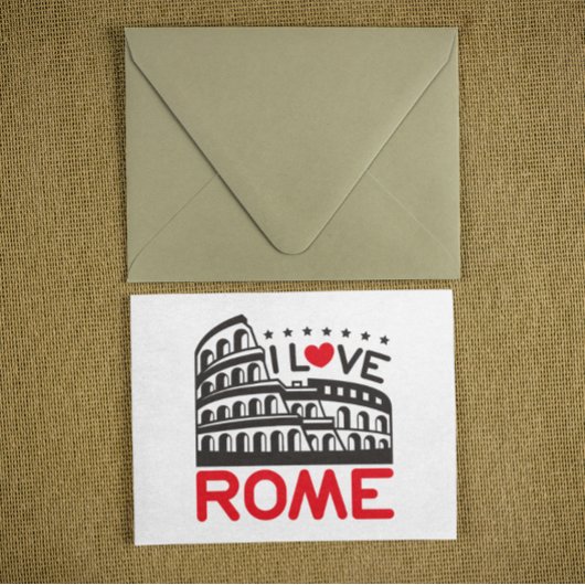 Carte Postale Cool I Love Rome Italy Colosseum Travel