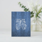 Carte Postale cool impressionnant effet antique pieuvre blanche (Debout devant)