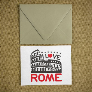 Carte Postale Cool J'aime Rome Italie Colisée Voyage