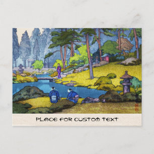 Carte Postale Cool japonais Iinnoji jardin forêt peuple rivière