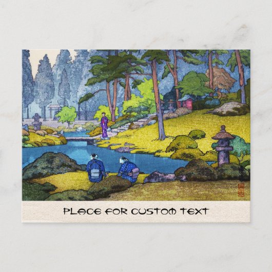 Carte Postale Cool japonais Iinnoji jardin forêt peuple rivière (Devant)