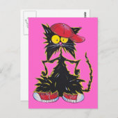 Carte Postale Cool Kat Hip hop (Devant / Derrière)