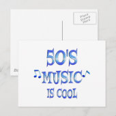Carte Postale Cool les années 50 (Devant / Derrière)