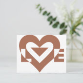Carte Postale Cool Love Graphic, Mocha Brown (Debout devant)
