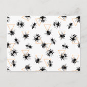 Carte Postale Cool Modern Queen Bees Pattern (Devant)