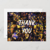 Carte Postale Cool moderne fleur unique merci design (Devant / Derrière)