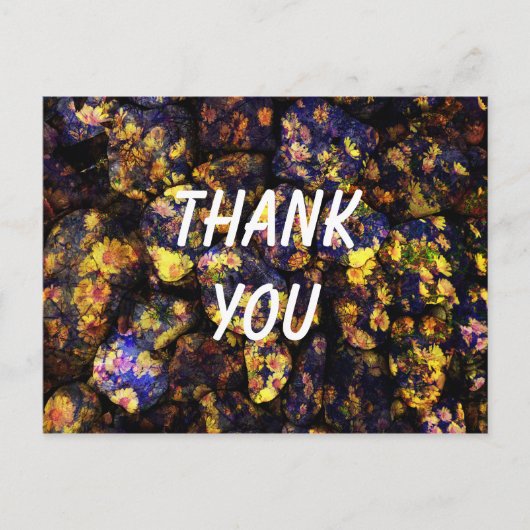 Carte Postale Cool moderne fleur unique merci design (Devant)